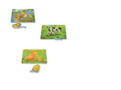 Ξύλινα puzzles - Ήμερα ζώα-0