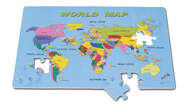 Αφρώδες Παζλ "Πάγκόσμιος Χάρτης"